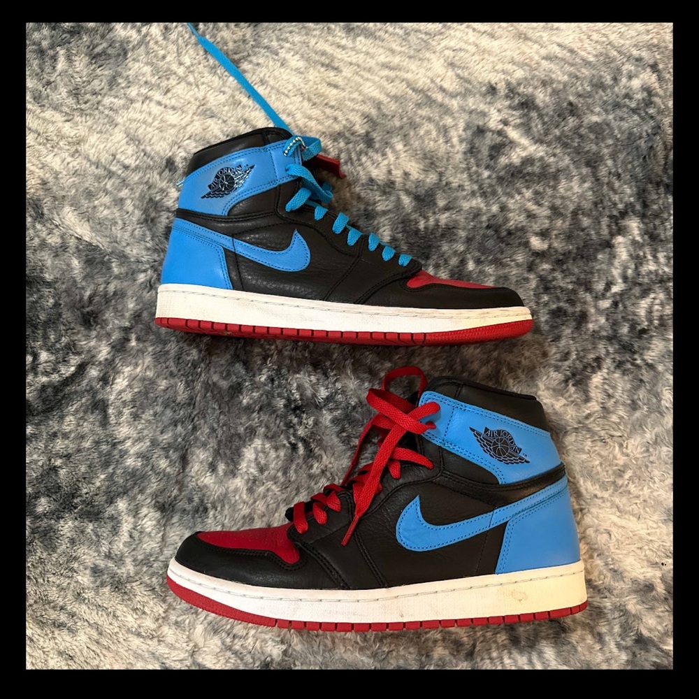 Jordan Retro OG Women's Athletic Sneakers - Black, Blue, Red